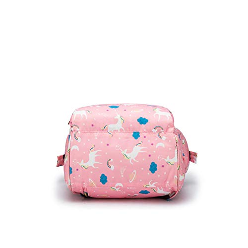 qiqiu Bolso Carrito Bebe Bolsa de momia multifuncional de gran capacidad bolsa de bebé mochila mochila bolsa prenatal-Rosa Mochila Maternidad