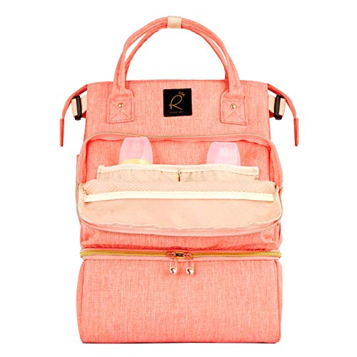 qiqiu Mochila Maternidad Bolso para bebé-Bolso de almacén delantero rosa Mochila Bebe