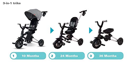 QPLAY - Triciclo Bebe Nova Rojo - Evolutivo - Plegable - Arnés de Seguridad - Ideal para niños de 10 a 36 Meses (máximo 25 Kg)