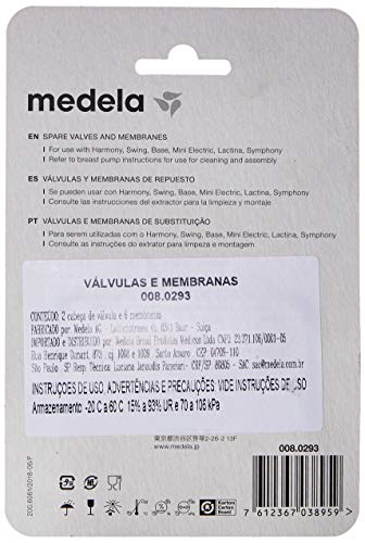 Recambio de válvulas y membranas para sacaleches Medela