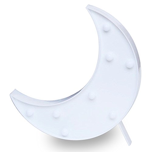 REKYO Carpa De Luz Nocturna, Lindas Lámparas LED De Pared, Sala Luz Decorativa De La Sala De Navidad Decorativos Mesa Lámpara Ánimo Luces Lámpara Infantil (Luna)