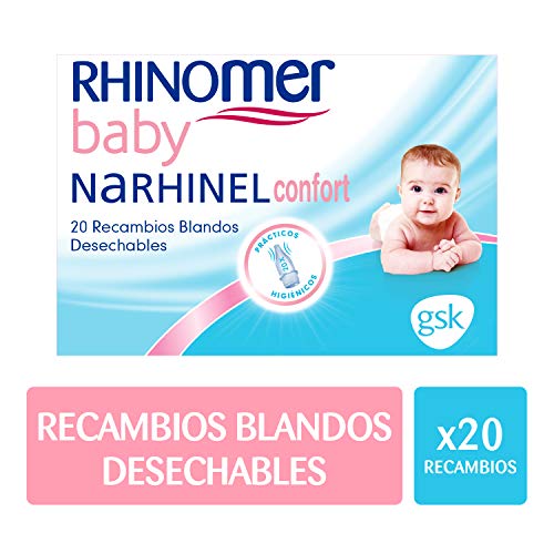 Rhinomer Baby - Recambios blandos desechables para Narhinel Confort aspirador nasal - 20 unidades