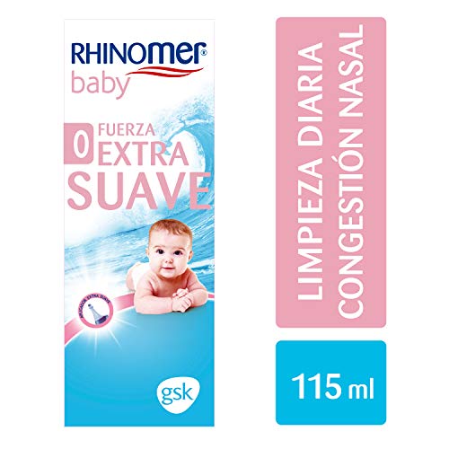 Rhinomer Baby - Spray nasal 100% agua de mar de origen natural, fuerza extra suave, para bebés - 115 ml