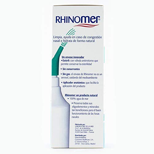 Rhinomer - Spray nasal 100% agua de mar, fuerza media 2, para adultos y niños a partir de 2 años - 135 ml