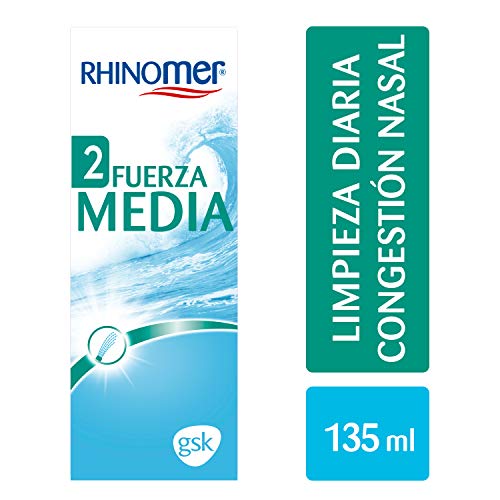 Rhinomer - Spray nasal 100% agua de mar, fuerza media 2, para adultos y niños a partir de 2 años - 135 ml