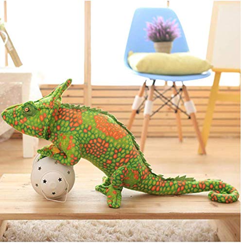 RKZM Simulación Camaleón Lagarto Muñeca Juguete Suave Relleno Almohada Realista Truco Parodia Lindos Regalos Divertidos para Niños Niños 80Cm