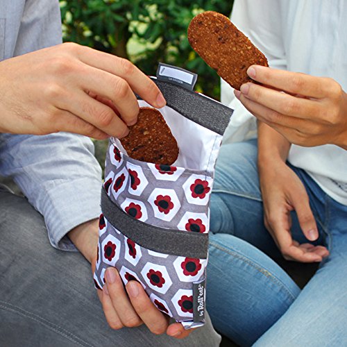 Roll'eat - Snack'n'Go Tiles Bolsa Merienda Porta Sandwich Ecológica y Reutilizable sin BPA, Gotic