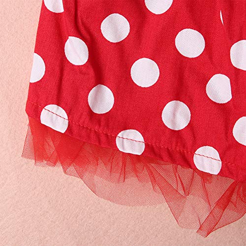 Ropa Bebe NiñA Verano Vestidos Estilo Princesa Ropa Fiesta De Dibujos Animados Lindo Mini Vestido 2 Piezas 2018 MáS Nuevos (XL(3 años-4 años), Rojo)