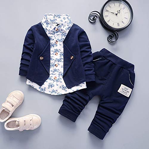 Ropa Bebe Niño otoño Invierno 2018, Conjunto de Ropa para bebé niños de Caballeros Trajes de Fiesta del Boda Formal Camisas y Pantalones