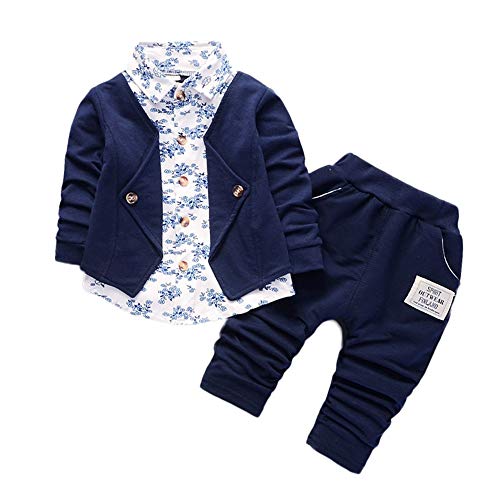 Ropa Bebe Niño otoño Invierno 2018, Conjunto de Ropa para bebé niños de Caballeros Trajes de Fiesta del Boda Formal Camisas y Pantalones