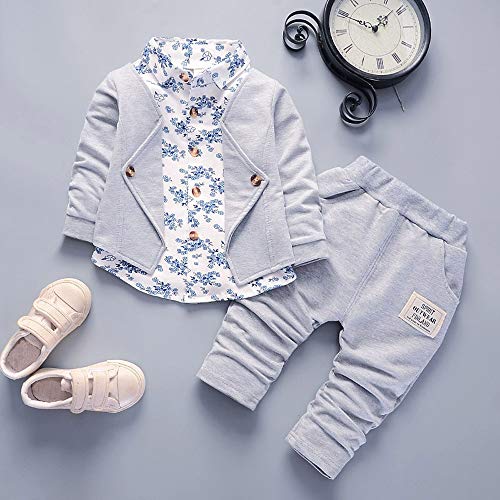 Ropa Bebe Niño otoño Invierno 2018, Conjunto de Ropa para bebé niños de Caballeros Trajes de Fiesta del Boda Formal Camisas y Pantalones