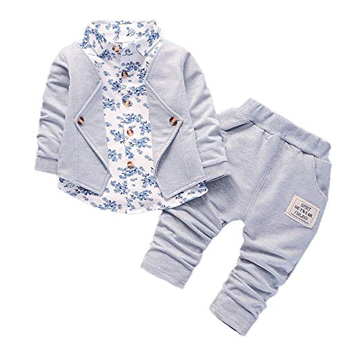 Ropa Bebe Niño otoño Invierno 2018, Conjunto de Ropa para bebé niños de Caballeros Trajes de Fiesta del Boda Formal Camisas y Pantalones