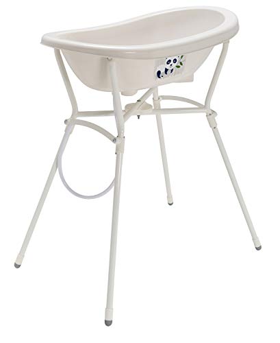 Rotho Babydesign Bañera Bio de Panda, 100% Biodegradable, 80 x 47 x 25 cm, Blanco orgánico