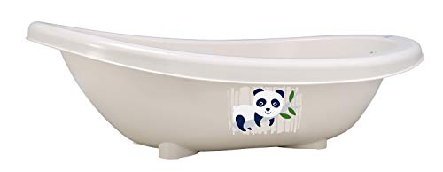 Rotho Babydesign Bañera Bio de Panda, 100% Biodegradable, 80 x 47 x 25 cm, Blanco orgánico