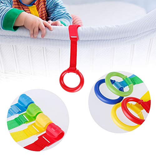 Rovtop 10 Packs Anillas para Cunas y Parques - Ayuda a Su Bebe a Ponerse de Pie Facilmente (Diámetro Máximo del Anillo de Mano de 9CM) (Diámetro 9cm)