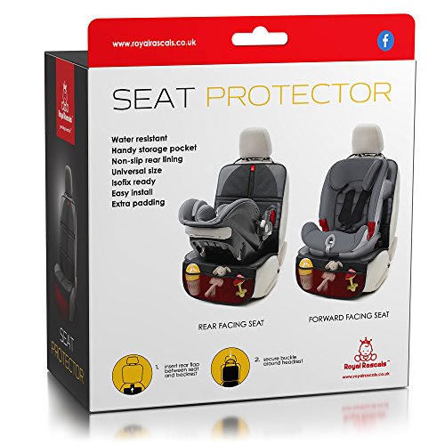 ROYAL RASCALS - Protector para el asiento del coche - Protege la tapicería con una cubierta acolchada - Isofix - Protección resistente contra las manchas - PRODUCTO PREMIUM