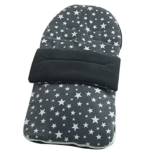 Saco de bebé con Forro polar, compatible con Bebe Confort Elea, completo – gris y estrellas