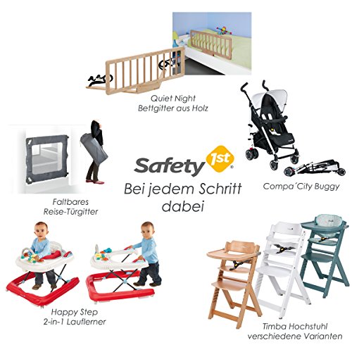 Safety 1st Auto Close Barrera seguridad niños, Barrera escalera bebé y perros, cierre automatico ultra seguro, 80 cm hasta 136 cm con extensiones, color blanco