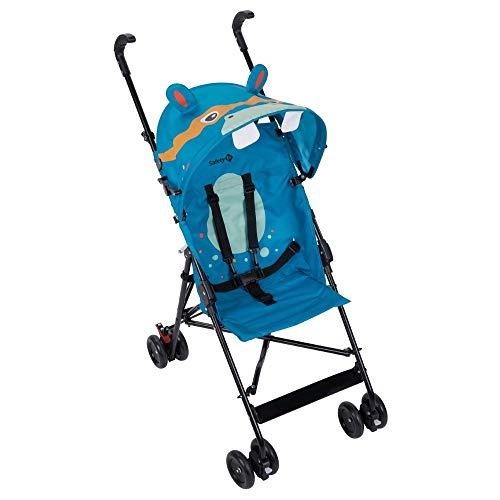 Safety 1st Crazy Peps Silla Paseo ligera, capota con diseño divertito, Plegable y compacta, Pesa 4,6 kg, hipopótamo