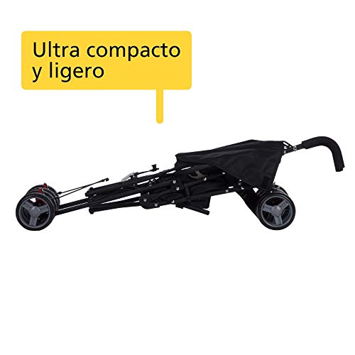 Safety 1st Flaps Silla Paseo ligera pesa solo 5,5 kg, plegable y compacta, reclinable 2 posiciónes, Cochecito de viaje, con capota solar, color black chic