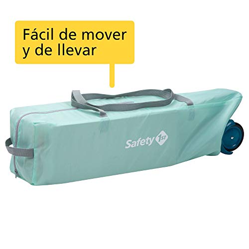 Safety 1st Mini Dreams Parque cuna bebé, Cuna de viaje plegable, Cuna portátil y compacta, con bolsa de viaje, 0 meses - 9 kilos, color Happy Day