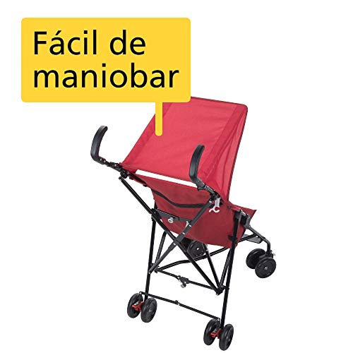 Safety 1st Peps Silla de Paseo ligera pesa solo 4,6 kg, plegable y compacta, Cochecito de viaje, con capota solar, color Red Chic