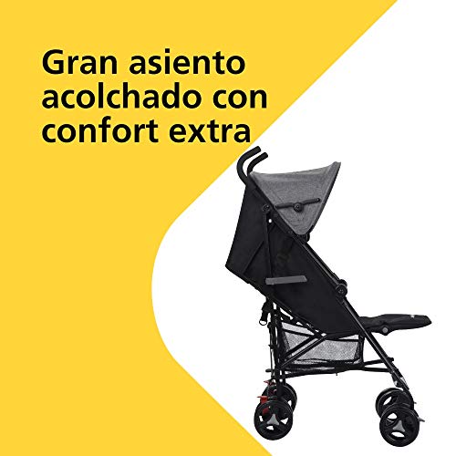 Safety 1st Rainbow Silla de Paseo ultraligera pesa solo 6,6 kg, Plegable y compacta, Reclinable de multi posiciónes, reposapiés adjustable, color black Chic