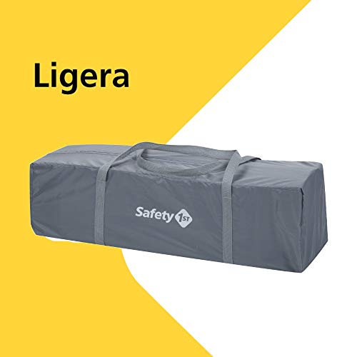 Safety 1st Soft Dreams Cuna de viaje plegable y portátil, adecuada para viajar, para bebés y niños 0 meses - 3 años, plegado compacto con bolsa de transporte, color Warm grey