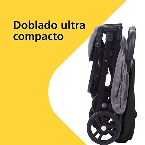 Safety 1st Teeny Cochecito ligero y compacto, Pesa solo 5,6 kg, Reclinable y Plegable con una sola mano, Silla de Paseo de viaje con bolsa de viaje includida, color Black Chic