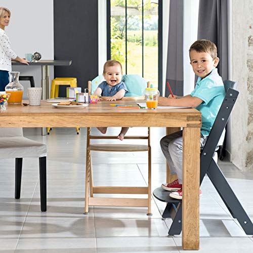 Safety 1st Timba Trona de madera con bandeja, Trona evolutiva para niños 6 meses - 10 años (30 kg), Regulable an altura,color Madera natural