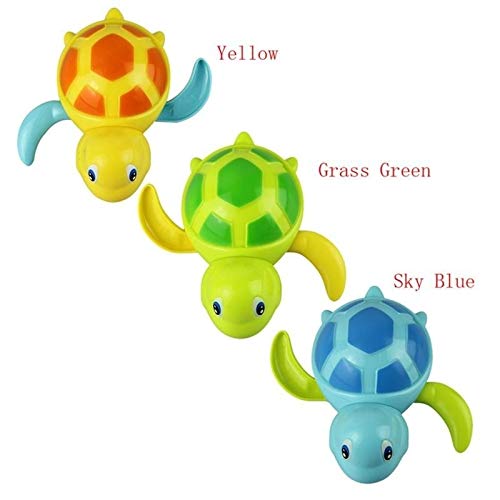 SAMTITY Juguetes de baño para bebés, Juguetes de Agua para Nadar Tortuga de natación Piscina de Verano Baño Flotador Juguete El Mejor Juguete de plástico para bañera, Color Aleatorio