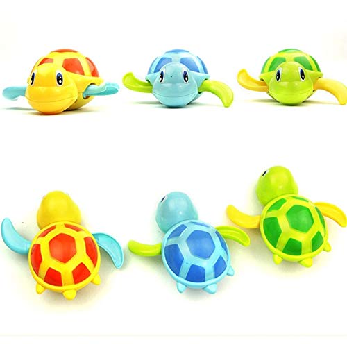 SAMTITY Juguetes de baño para bebés, Juguetes de Agua para Nadar Tortuga de natación Piscina de Verano Baño Flotador Juguete El Mejor Juguete de plástico para bañera, Color Aleatorio