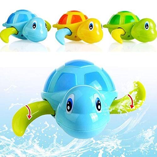 SAMTITY Juguetes de baño para bebés, Juguetes de Agua para Nadar Tortuga de natación Piscina de Verano Baño Flotador Juguete El Mejor Juguete de plástico para bañera, Color Aleatorio