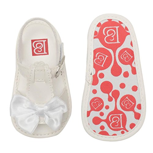 Sandalias de Bebé Verano Infantil Bebé Niña Bowknot Cuna Zapatos Zapatos únicos Antideslizantes de Suela Blanda Sandalias Zapatos Primeros Pasos niña (Blanco, Tamaño:0-6Mes)