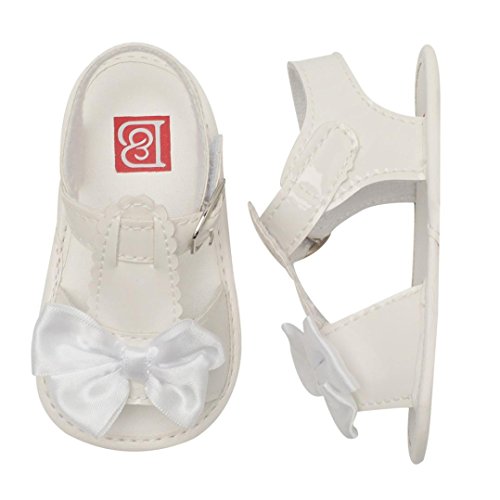 Sandalias de Bebé Verano Infantil Bebé Niña Bowknot Cuna Zapatos Zapatos únicos Antideslizantes de Suela Blanda Sandalias Zapatos Primeros Pasos niña (Blanco, Tamaño:0-6Mes)