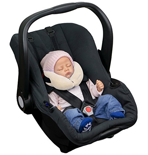 SANDINI SleepFix® Baby – cojín cervical con función - Accesorios de asiento infantil para coche/bicicleta/viaje - Reposacabezas/reductor de asiento/ evita que la cabeza de su hijo caiga mientras duerme