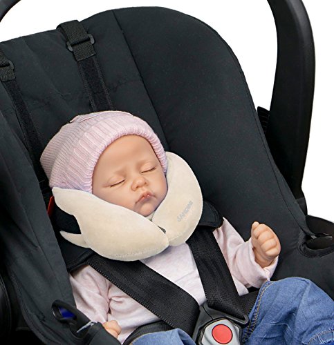 SANDINI SleepFix® Baby – cojín cervical con función - Accesorios de asiento infantil para coche/bicicleta/viaje - Reposacabezas/reductor de asiento/ evita que la cabeza de su hijo caiga mientras duerme