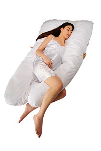 Sanggol Almohada con Forma de U, Almohada de Embarazo para Dormir y Cojin Lactancia Soporte del Cuerpo de la Mama y del bebé con Funda de algodón Desmontable y Lavable – (140 cm x 82 cm)