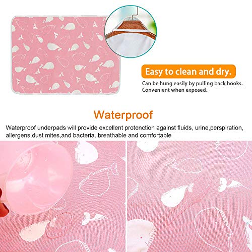 SaponinTree Almohadilla De Cuna Impermeable para Bebé, 50x70cm Colchón Bebé Lavables Cama para Bebés Colchón Pañales, Cambiador de Pñales Impermeable y Antideslizante Para Niños Adultos