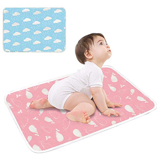 SaponinTree Almohadilla De Cuna Impermeable para Bebé, 50x70cm Colchón Bebé Lavables Cama para Bebés Colchón Pañales, Cambiador de Pñales Impermeable y Antideslizante Para Niños Adultos