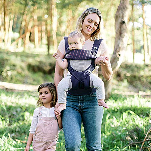 SaponinTree Mochila Portabebés Ergonómico, Multifuncional Reposacabezas Transpirable y Ajustable, Algodón Puro, Manos Libres, Múltiples Posiciones, para Recién Nacidos y Niños Pequeños de 0 a 4 años