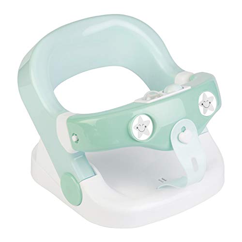 SARO- Soporte de baño abatible, Color Blanco/Azul Celeste (0980)