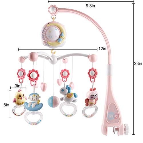 SayHia Bebé Cama Campana Historia Proyector Giratorio Bebé Cuna Musical Cama móvil Campana Juguetes Colgando Sonajeros Proyección Juguete Regalo