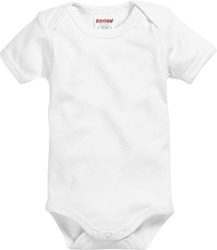 Schnizler kurzarm, 3er Pack Uni, Oeko-Tex Standard 100, Body Bebé niños, Blanco (Weiß), 62 (Talla del fabricante: 62/68)