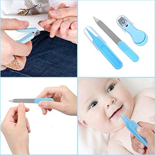 Set para Cuidado del Bebé, Conveniente Bebé Kit, Bebé Kit de Cuidado Diario, Kit de Aseo Nail Clipper Tijeras Cepillo de Pelo Peine Manicura Termómetro,10 Piezas.