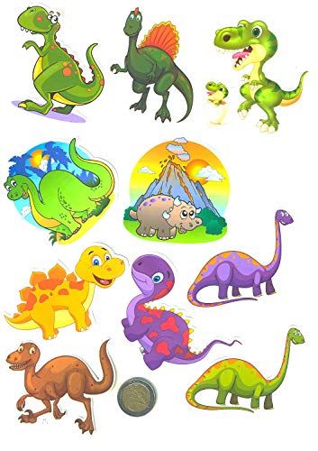 SET PRODUCTS  Top Pegatinas! Juego de 50 Pegatinas de Dinosaurios Vinilos - No Vulgares - Dinosaurio, Raptor, T-Rex, Triceratops - Personalización Portátil, Motocicleta, Bicicleta, Moto.