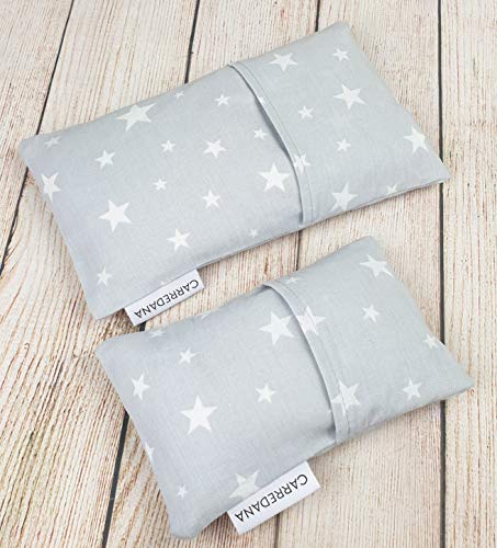 Set Saquito térmico anti cólicos (extra-pequeño para recién nacidos y normal) (Estrellas gris)