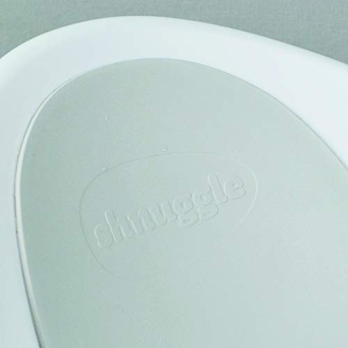 Shnuggle - Bañera para bebé de hasta 12 meses con tapón en la parte inferior, color blanco con respaldo gris, 1,2 kg