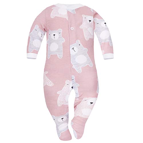 Sibinulo Nino Nina Pijama Bebé Pelele de Algodón Pack de 2 Koala Rosa Prado Rosa 74(6-9 Meses)