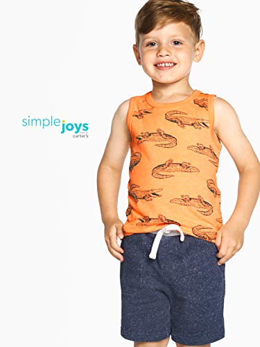 Simple Joys by Carter's pantalones cortos de punto para bebés y niños pequeños, paquete de 3 ,Navy Heather, Charcoal Heather, Gray ,3 años